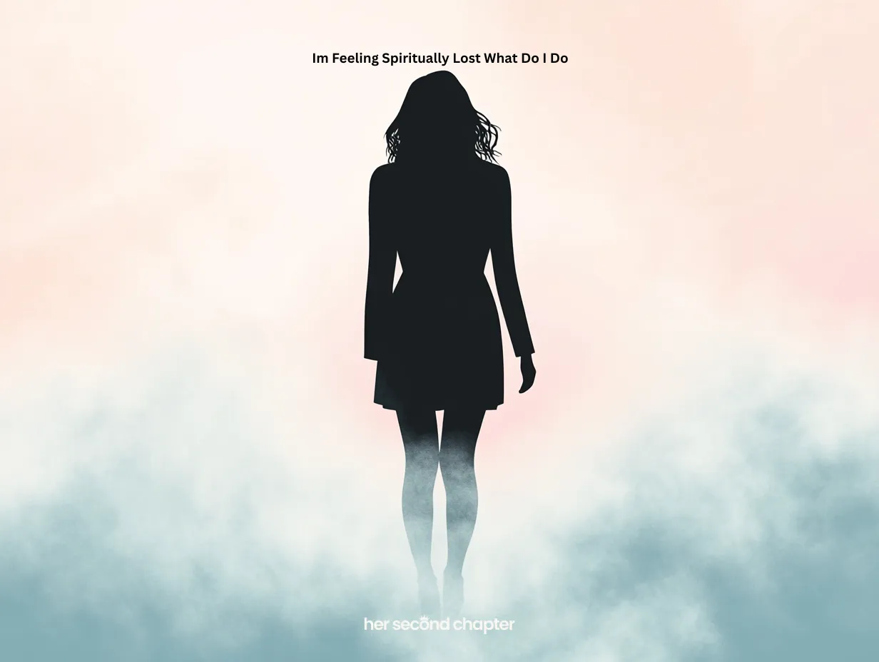 Illustration of a woman standing in fog, symbolizing the question 'what do I do when I feel spiritually lost'