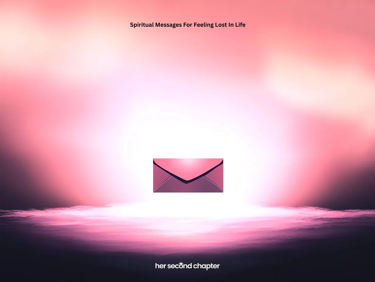 Spiritual message artwork showing a glowing envelope in radiant light, symbolizing divine encouragement when feeling lost